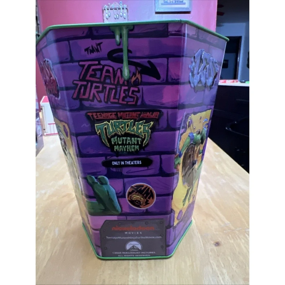 2023 TEENAGE MUTANT NINJA TURTLES MUTANT MAYHEM MOVIE POPCORN TIN CINEMARK TMNT